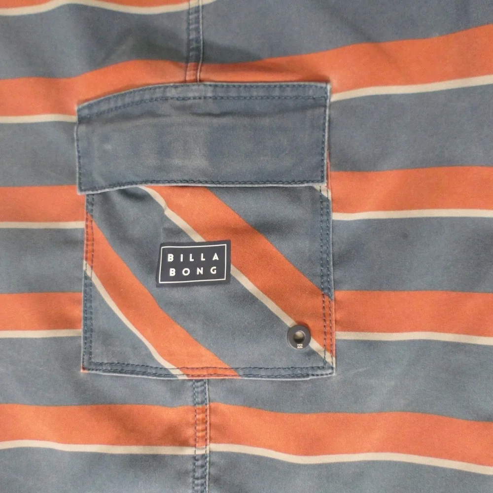 Billabong Mens Board Shorts 31 Blue Orange Platinum X Sundays Surf Beach‎ Skate